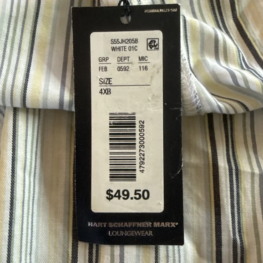 Hart Schaffner Marx Loungewear Pajama Shorts (2) Pair 100% Cotton Size 4XB